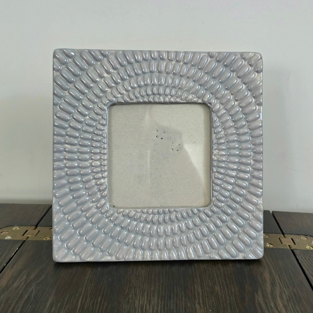 Cynthia Rowley Textured Picture Frame Gray Photo Display Home Decor 7X7